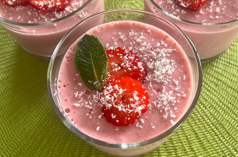 Crema proteica keto alle fragole