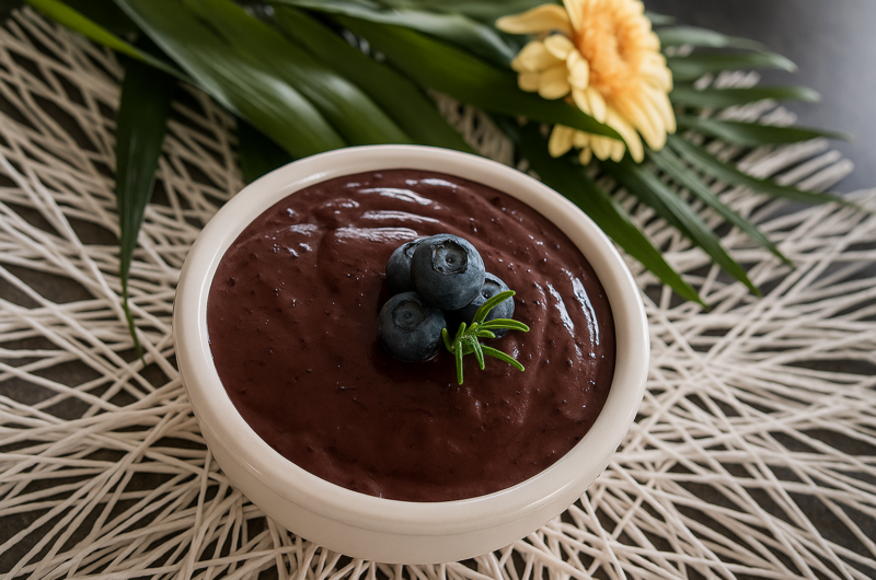 Mousse keto  ai mirtilli e cioccolato