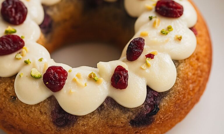 Ciambella cheto mirtilli e noci pecan