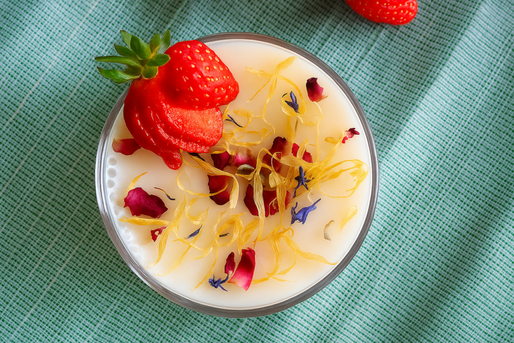 Budino keto cocco e fragole