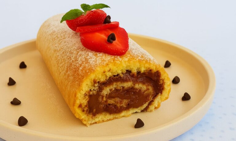 Rotolo Cheto di Pan di Spagna al cioccolato